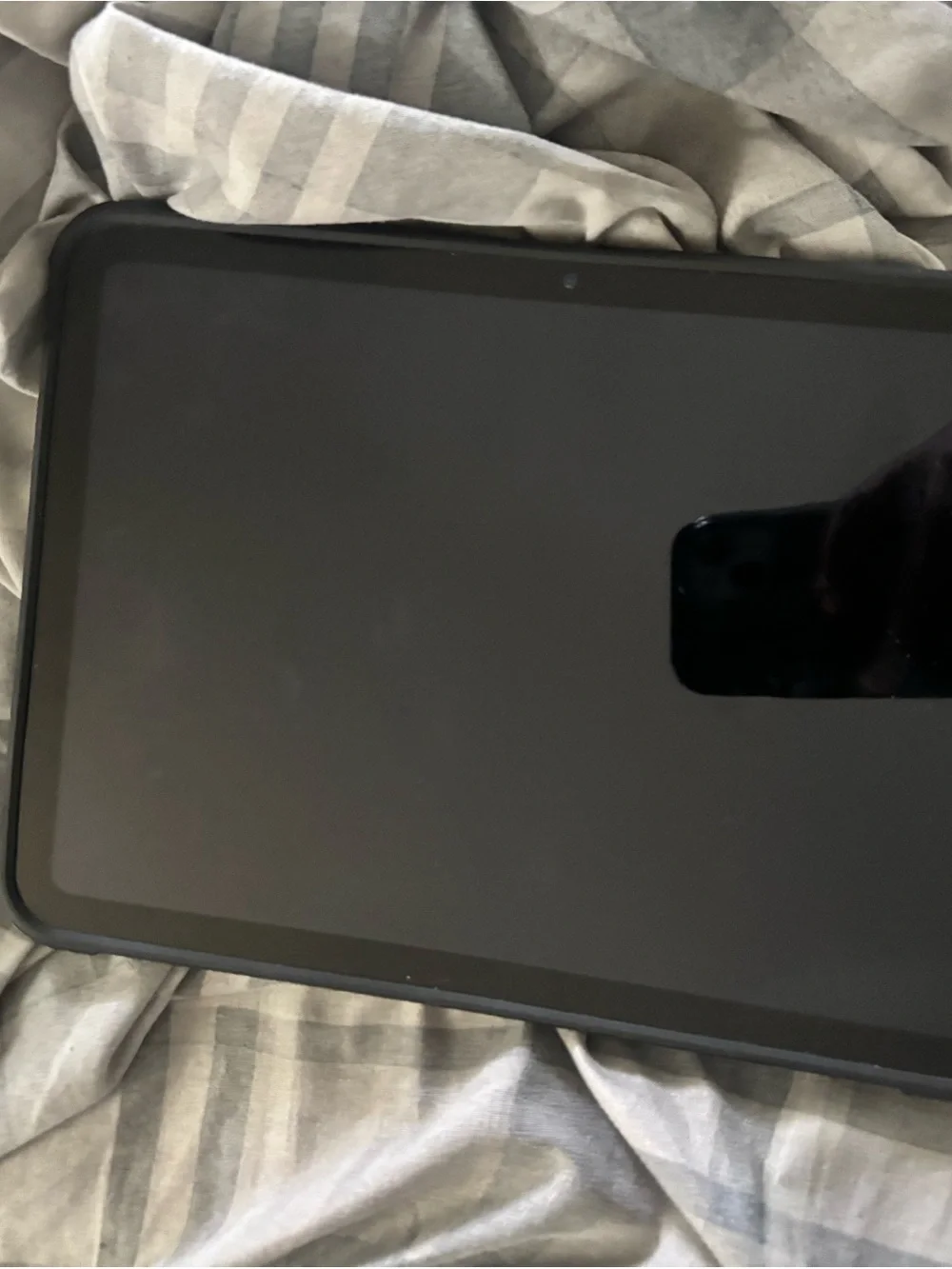 Apple Tablet with Black Protective Case